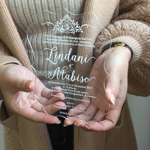 acrylic invitation cards